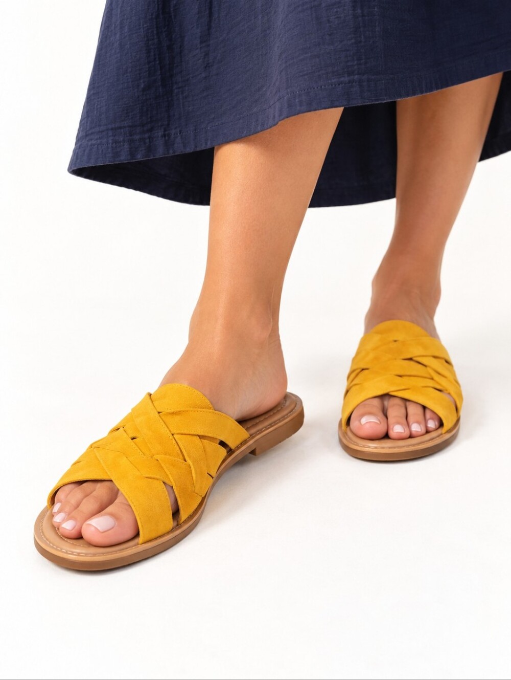 Sorel Ella Slide Sandals In Golden Yellow Size 8